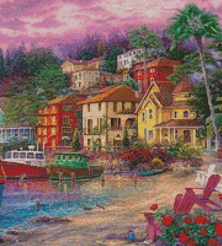 On Golden Shores (Crop) by Artecy printed cross stitch chart
