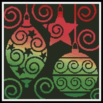 Ornaments by Artecy printed cross stitch chart