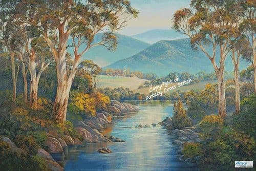 Ovens Valley, Autumn (Large) by Artecy printed cross stitch chart