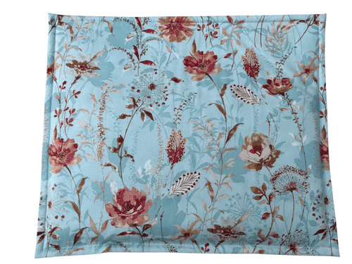 Pastel Flowers - Handmade Project Bag with see through panel and zip