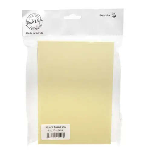 Peak Dale Self Adhesive Mount Board Pk 10 - 5 x 7 Inches