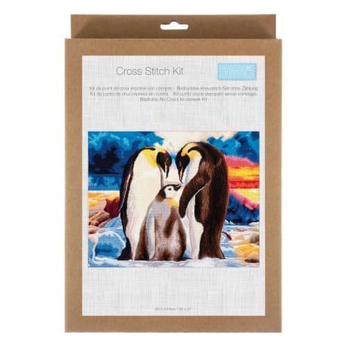 Penguins cross stitch kit XL