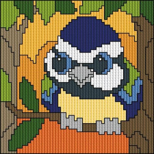 Permin Bluetit Long Stitch Kit
