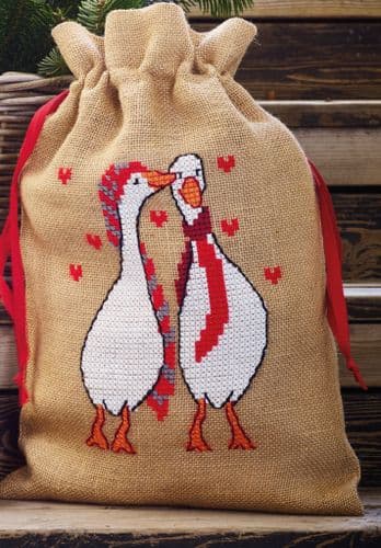 Permin Christmas Geese Bag Cross Stitch Kit