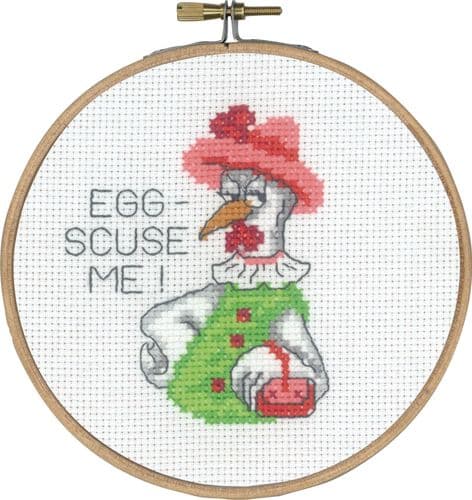 Permin Egg-Scuse Me Counted Cross Stitch Kit