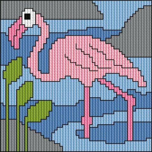 Permin Flamingo Long Stitch Kit