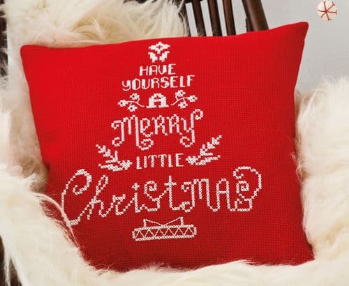 Permin Have Yourself a Merry Cushion Christmas Cross Stitch Kit