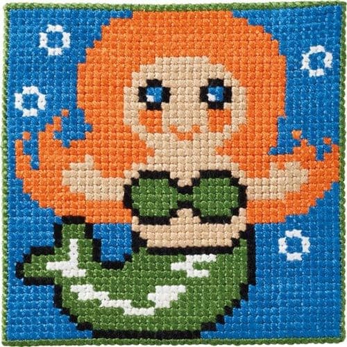 Permin Mermaid Stamped Cross Stitch Kit