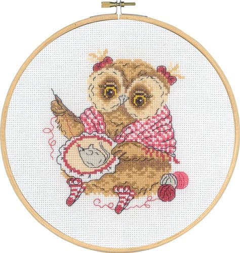 Permin Owl that Sews Counted Cross Stitch Kit