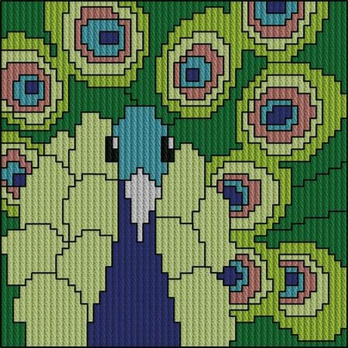 Permin Peacock Long Stitch Kit