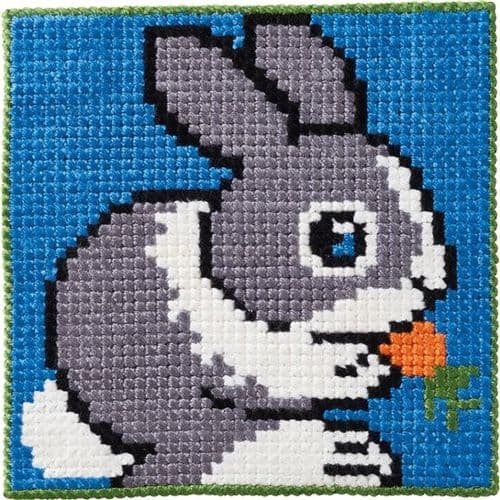 Permin Rabbit Stamped Cross Stitch Kit