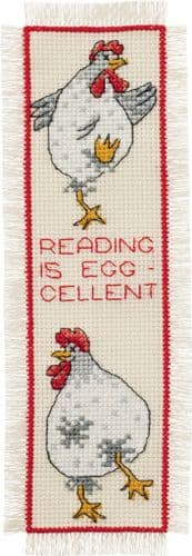 Permin Reading is Egg-cellent Bookmark cross stitch kit - EXCESS STOCK