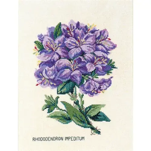 Permin Rhododendron counted cross stitch kit