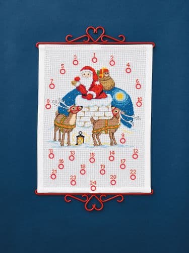 Permin Santa Claus in Chimney Advent Permin Christmas Kit