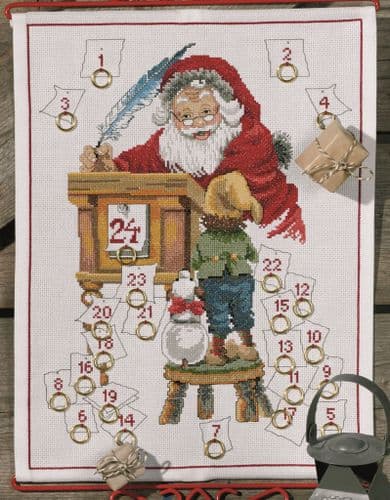 Permin Santa's Check List Advent Christmas Kit