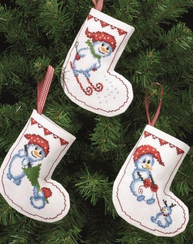 Permin Snowman Fun Tree Stockings Christmas Tree Ornaments Kit