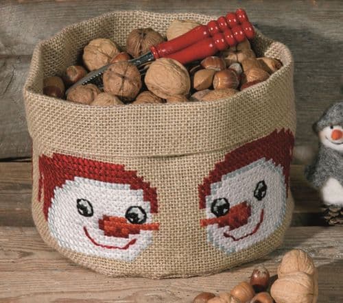 Permin Snowmen Bag Christmas Cross Stitch Kit