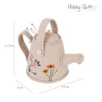 Pin Cushion: Watering Can: Wildflowers