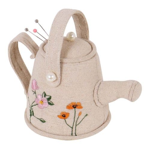 Pin Cushion: Watering Can: Wildflowers