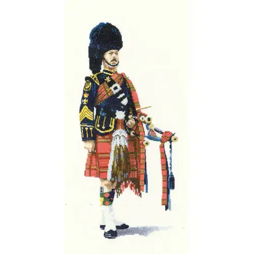 Pipe Major cross stitch chart by Malcolm Greensmith