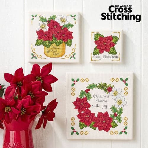 Poinsettia Trio WOXS Issue 378 project pack