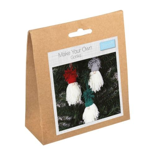 Pom Pom Decoration Kit: Make-Your-Own Gonks: Pack of 3