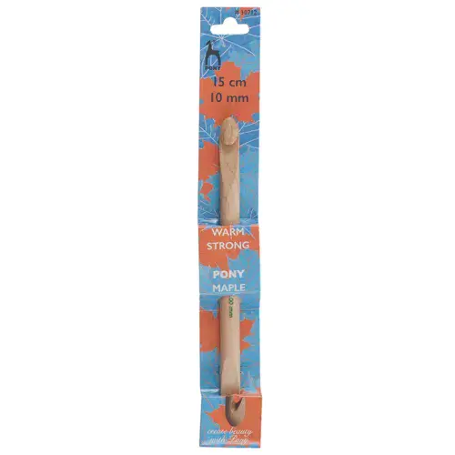 Pony Crochet Hook: Double-Ended: Maple: 15cm x 10.00mm