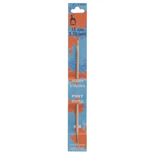 Pony Crochet Hook: Double-Ended: Maple: 15cm x 3.50mm