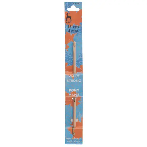 Pony Crochet Hook: Double-Ended: Maple: 15cm x 4.00mm