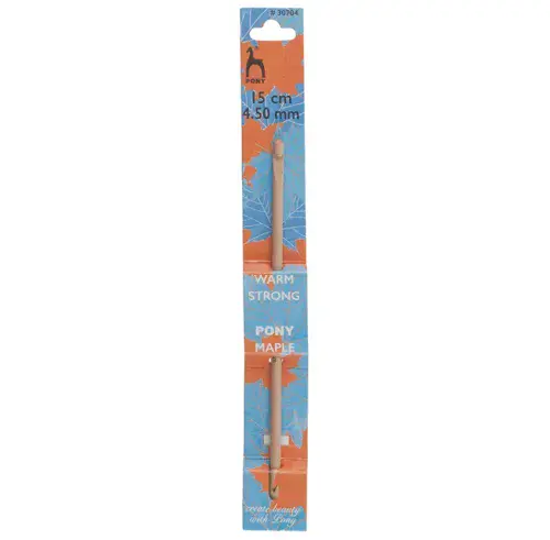 Pony Crochet Hook: Double-Ended: Maple: 15cm x 4.50mm