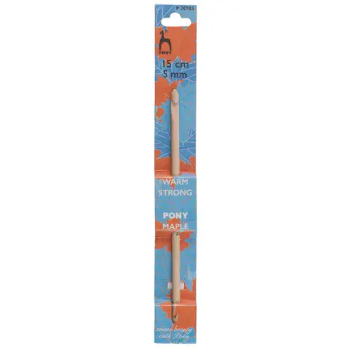 Pony Crochet Hook: Double-Ended: Maple: 15cm x 5.00mm