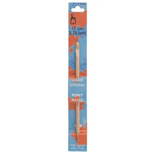 Pony Crochet Hook: Double-Ended: Maple: 15cm x 5.50mm