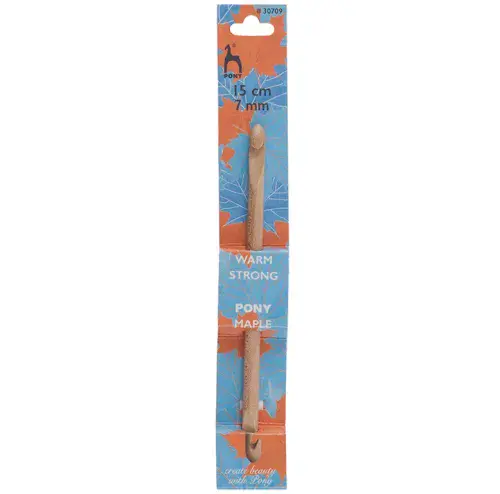 Pony Crochet Hook: Double-Ended: Maple: 15cm x 7.00mm