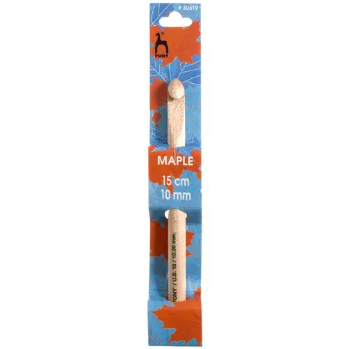 Pony Crochet Hook: Maple: 15cm x 10.00mm