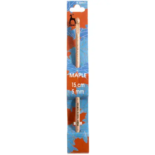 Pony Crochet Hook: Maple: 15cm x 5.00mm