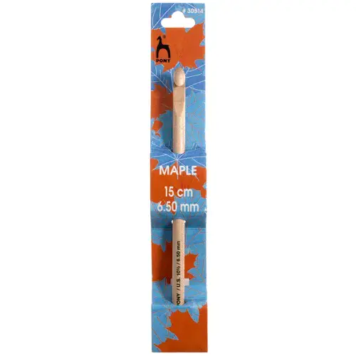 Pony Crochet Hook: Maple: 15cm x 6.50mm