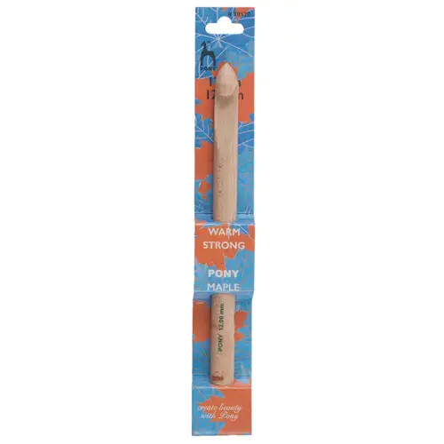 Pony Crochet Hook: Maple: 17cm x 12.00mm