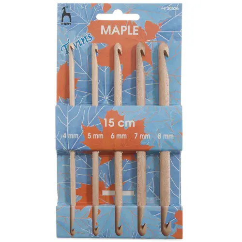 Pony Crochet Hook Set: Double-Ended: Maple