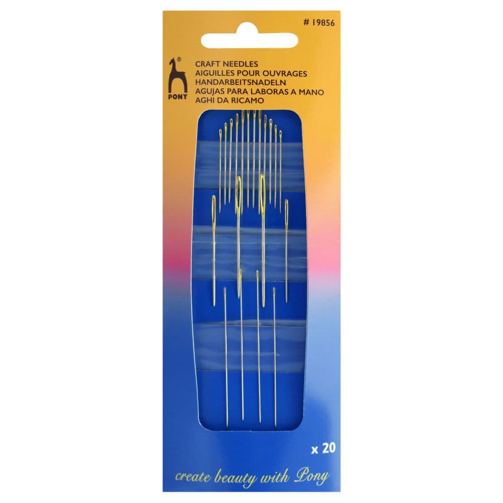 Pony Hand Sewing Needles Craft Gold Eye