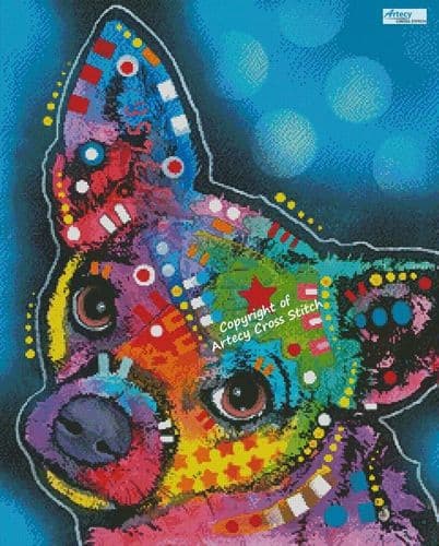 Pop Chihuahua by Artecy printed cross stitch chart