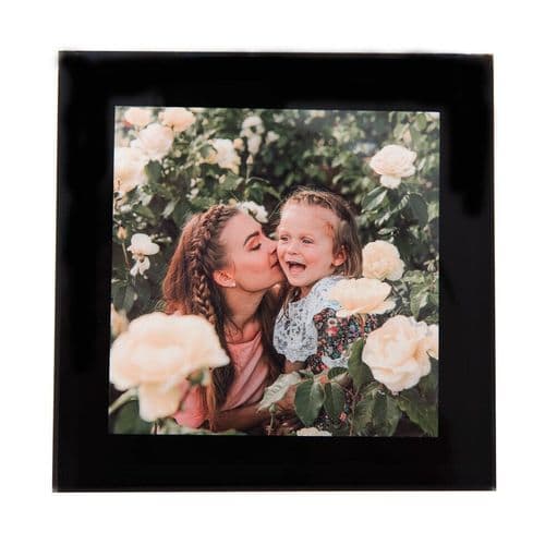 Premium Black Glass Coaster for cross stitch