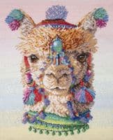 Printed Cross Stitch Kit: Large: Alpaca