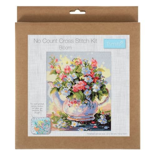 Printed Cross Stitch Kit: Large: Bloom