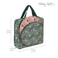 Project/Craft Bag with Embroidery Hoop Storage: Soft: Morris Green