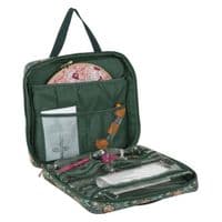 Project/Craft Bag with Embroidery Hoop Storage: Soft: Morris Green