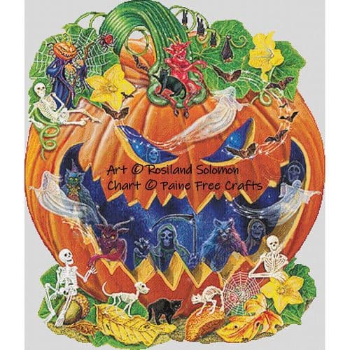 Pumpkin Kings Halloween by Paine Free Crafts printed cross stitch chart