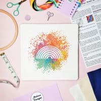 Rainbow by Meloca Designs printed cross stitch chart