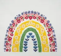 Rainbow counted cross stitch kit