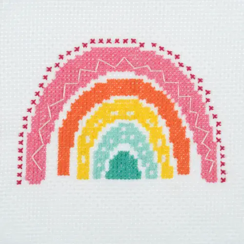 Rainbow cross stitch kit