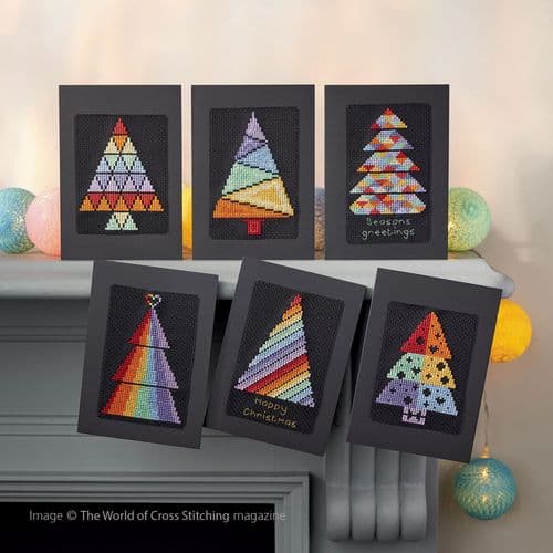 Rainbow Trees Cards WOXS Issue 327 Christmas 2022 project pack